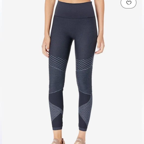 NWT Spanx seamless moto leggings in indigo sky blue - Picture 2 of 4